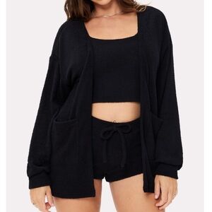 Yitty Pet Me Cardigan in the color Caviar and size 2X.